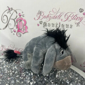 Disney EYORE plushie Winnie the Pooh stuffed toy mini cute donkey bow on tail 🎀